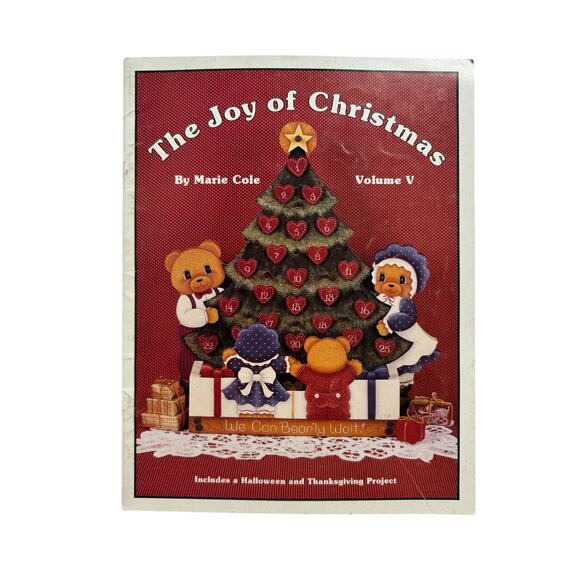 Vintage Joy of Christmas Vol V Marie Cole Art Drawing Paint 1989 Holiday Paint - Picture 1 of 6